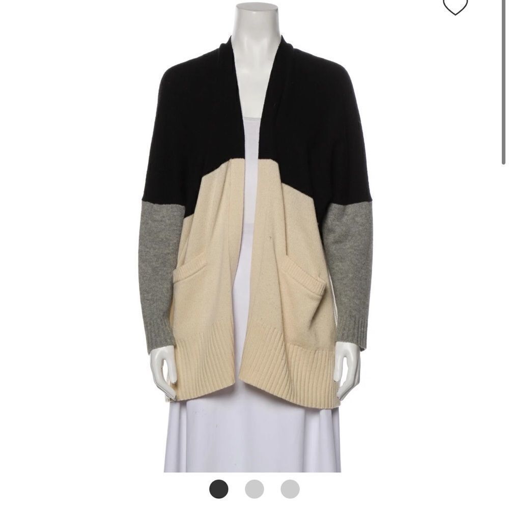 MASON Cashmere Wool Colorblock Pattern Sweater